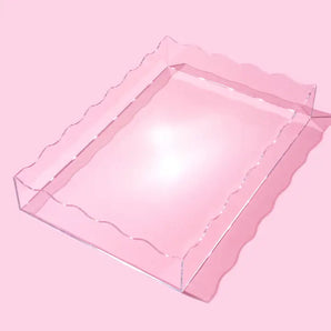 Medium Rectangle Clear Wavy Tray