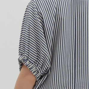 Navy Stripe Pattern Dolman Top