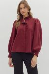 Burgundy Long Sleeve Top