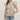 Ecru Botanical Print Flutter Sleeve Top