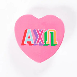 Colorful Greek Heart Button