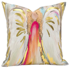 Gold Foil Angel of Joy Pillow