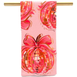 Pink Disco Pumpkin Tea Towel