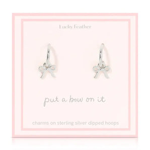 Beautiful Bows Silver Hoops