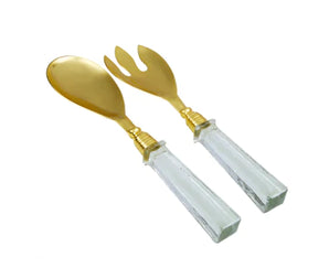 Glass Handle Salad Servers