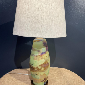 Green Marbled Table Lamp