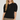 Black Short Sleeve Ruffled Neck Sweater Top
