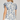 Blue Ruffle Sleeve with Contrast Stitch Top