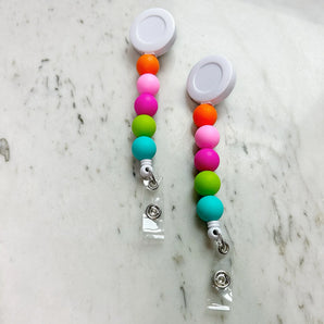 Silicone Bead Badge Reel