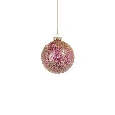 Fuchsia & Gold Glitter Ball