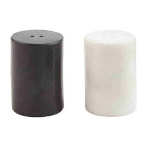 Marble Black White Salt & Pepper