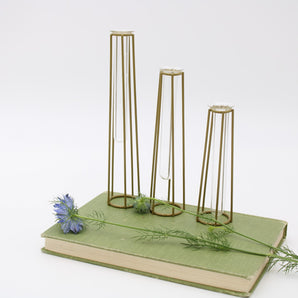 Metal Gold Small Test Tube Vase