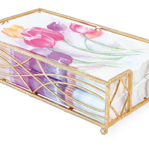 Gold Leaf Wave Guest Napkin