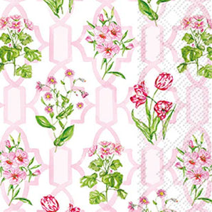 Pink Trellis Guest Napkin