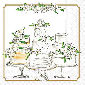 Wedding Cakes Cocktail Napkin