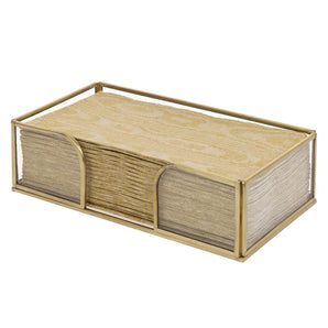 Gold Edge Glass Guest Caddy
