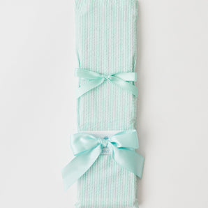 Mint Seersucker with Mint Ribbon Cake Knife - Birthday cake knife