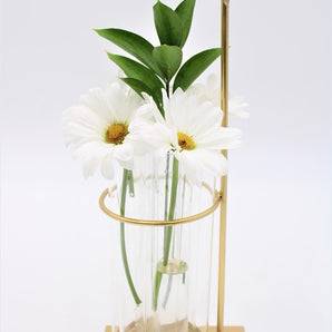 Gold Bird 7 Test Tube Vase