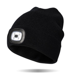 Night Scope Black Rechargeable LED Beanie