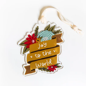 Joy to the World Banner Acrylic Ornament