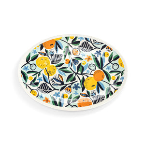 Citrus Bloom Melamine Oval Platter