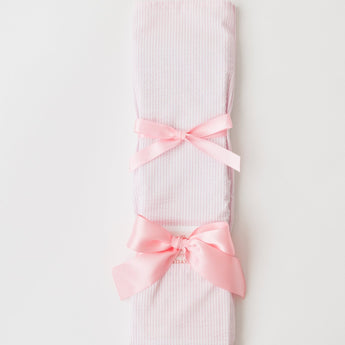 Pink Seersucker with Pink Ribbon Cake Knife - Birthday cake knife
