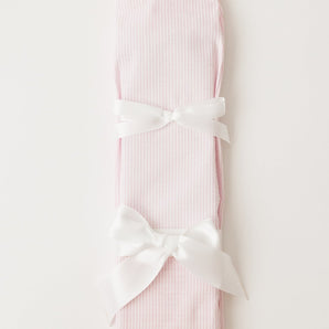 Pink Seersucker with White Ribbon Cake Knife - Birthday cake knife