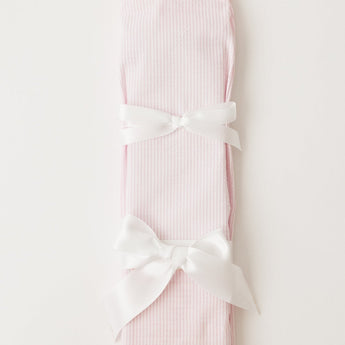 Pink Seersucker with White Ribbon Cake Knife - Birthday cake knife