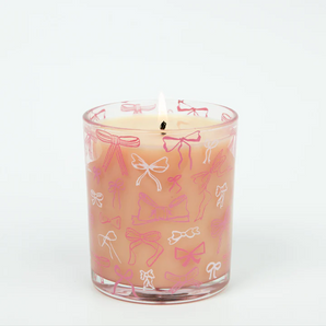 #072 Pink Bow Candle