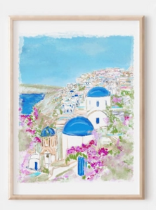 Greece Santorini Blues 11x14 Fine Art Print