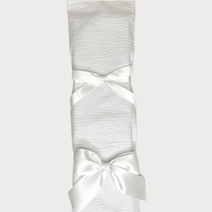 White Seersucker Cake Knife - Birthday cake knife