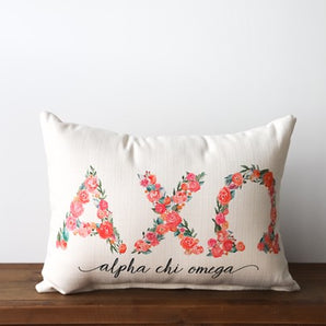 Greek Floral Pillow