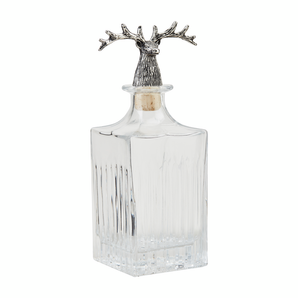 Metal Deer Glass Decanter