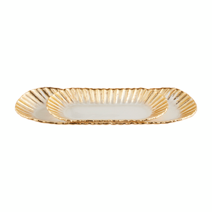 Gold Edge Glass Tray