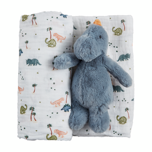 Dino Swaddle and Rattle