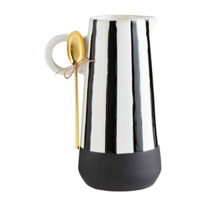 Black/White Stripe Pitcher Set
