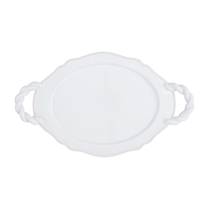 Twisted Handle Ceramic Platter