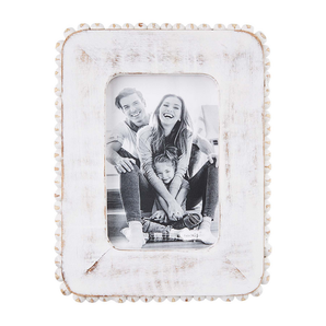 Whitewash Beaded Frame