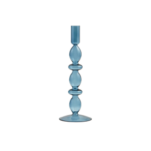 Blue Glass Taper Holder