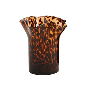 Ruffle Tortoise Glass Vase