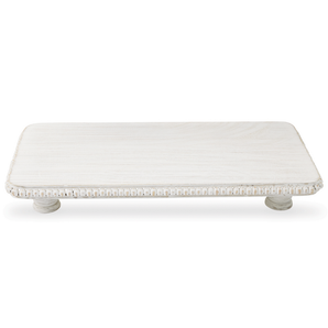 White Beaded Serving Board