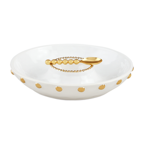 Gold Beaded Chip and Dip Set