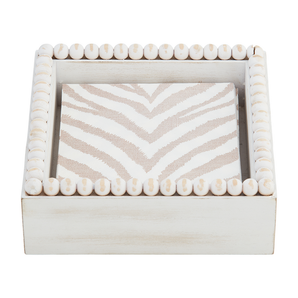 White Cocktail Napkin Holder