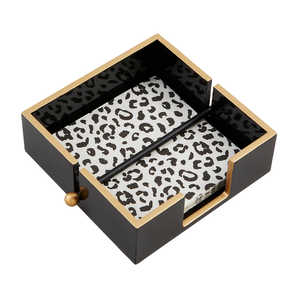 Black Lacquer Napkin Holder
