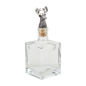 Metal Deer Glass Decanter