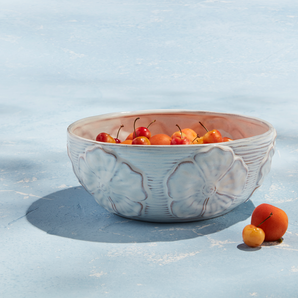 Stoneware Flower Bowl