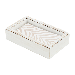 White Beaded Guest Napkin Set