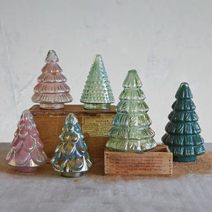 Embossed Glass Tree Decor