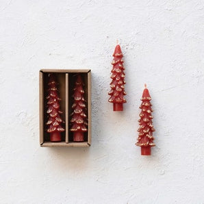 Holly Berry Tree Taper Candles