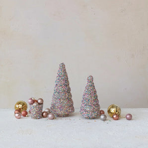 Glass Tree with Sequins